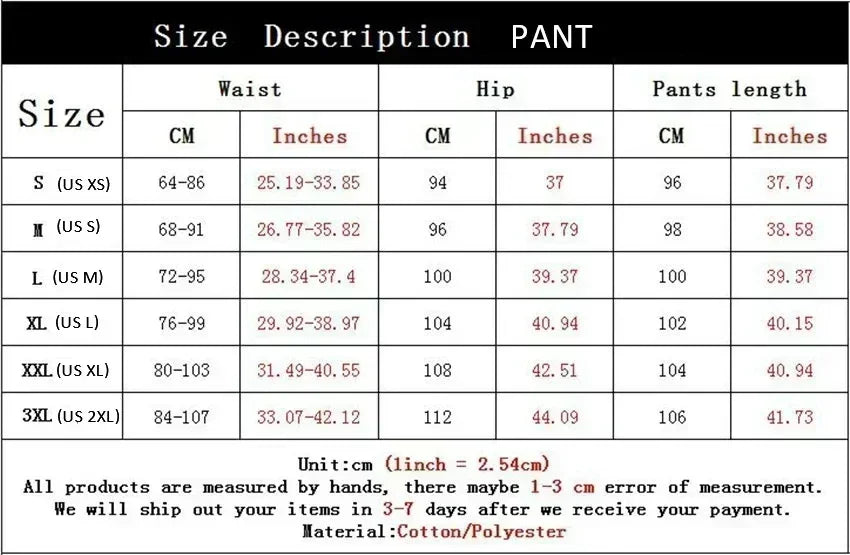 Casual Printed Sports Running Trousers  Drawstring Solid Sweatpants Unisex Gym Wear