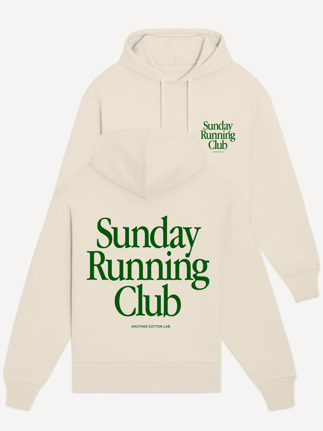 Sunday Running Club Oversized Hoodie Warm in Autumn Winter Thick Fleece Warmth Pullover