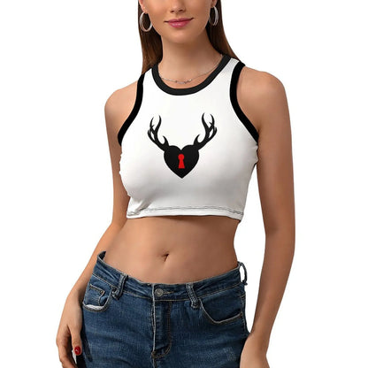 Sports Crop Tank Tops for Women Cropped Racerback  Sleeveless Gym Shirts