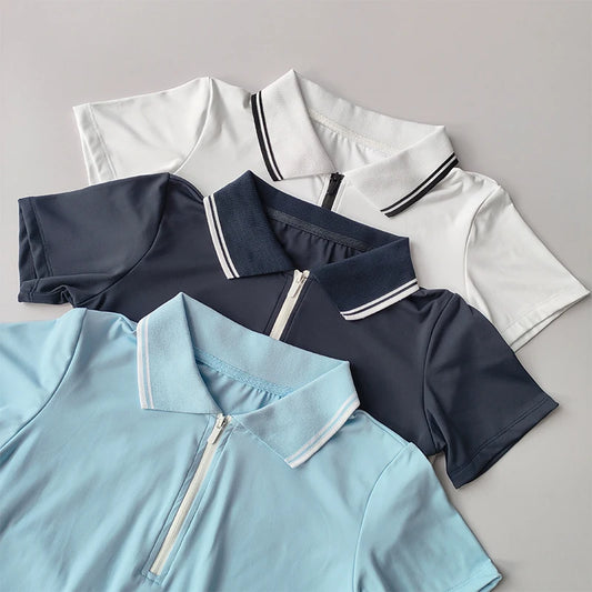 Tennis Suit Sports Tops Short POLO Shirt Quick-drying Breathable Short-sleeved Fitness Suit Skirts and Pants