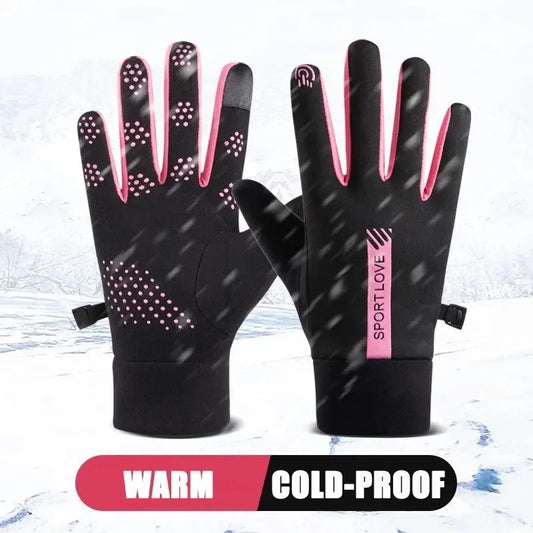 Winter Gloves Women Cycling Bike Thermal Fleece Cold Resistance Wind Waterproof
