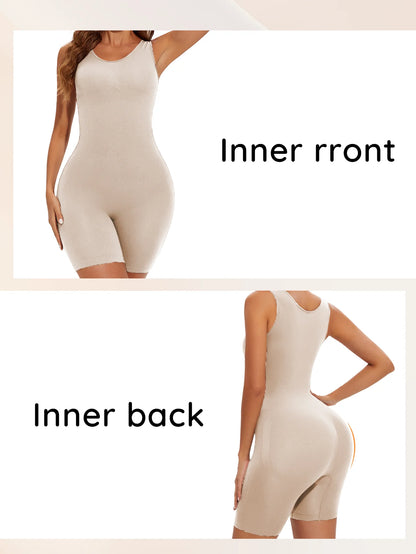 Sexy Bodysuits Full Coverage Shapewear Thigh Slim Body Suit Wide Shoulder Body Shaper Jumpsuit Seamless