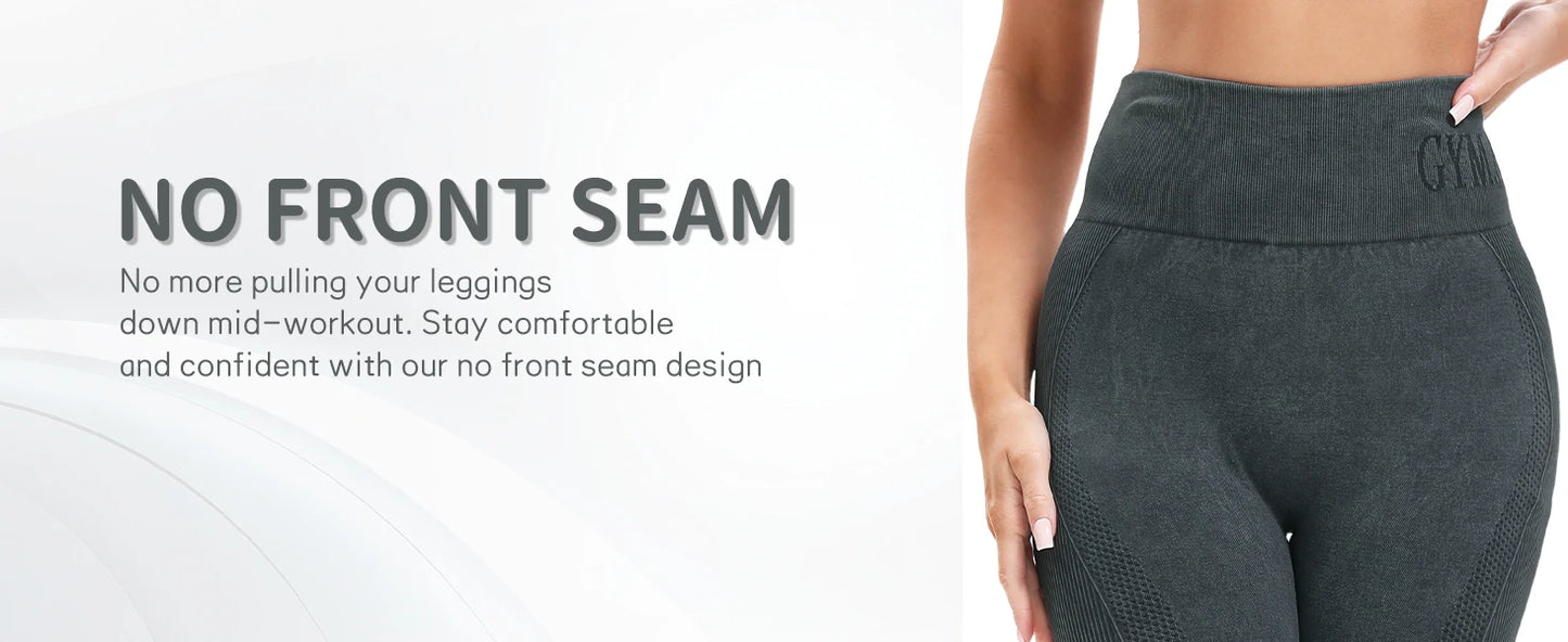 2 Pack High Waisted Sexy Butt Lifting Seamless Solid Color Yoga Leggings Elastic And Breathable Fitness Sports Pants