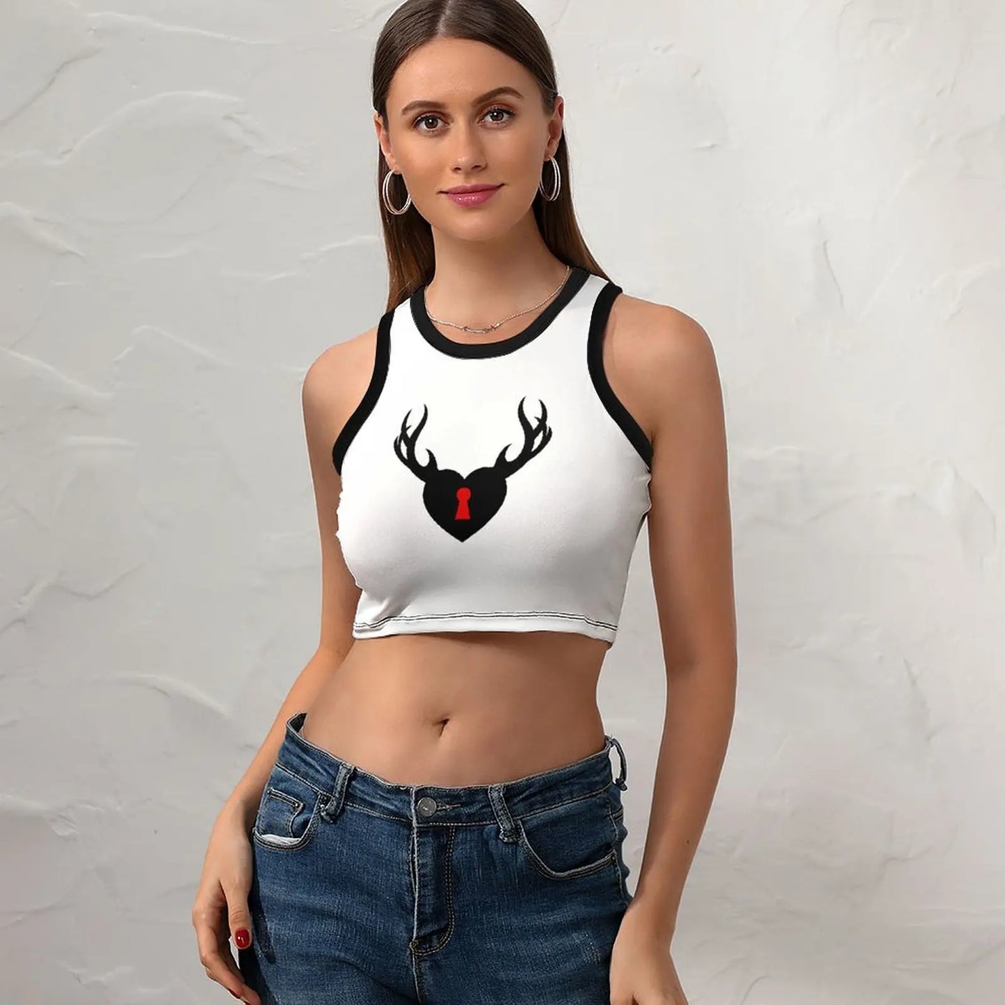 Sports Crop Tank Tops for Women Cropped Racerback  Sleeveless Gym Shirts