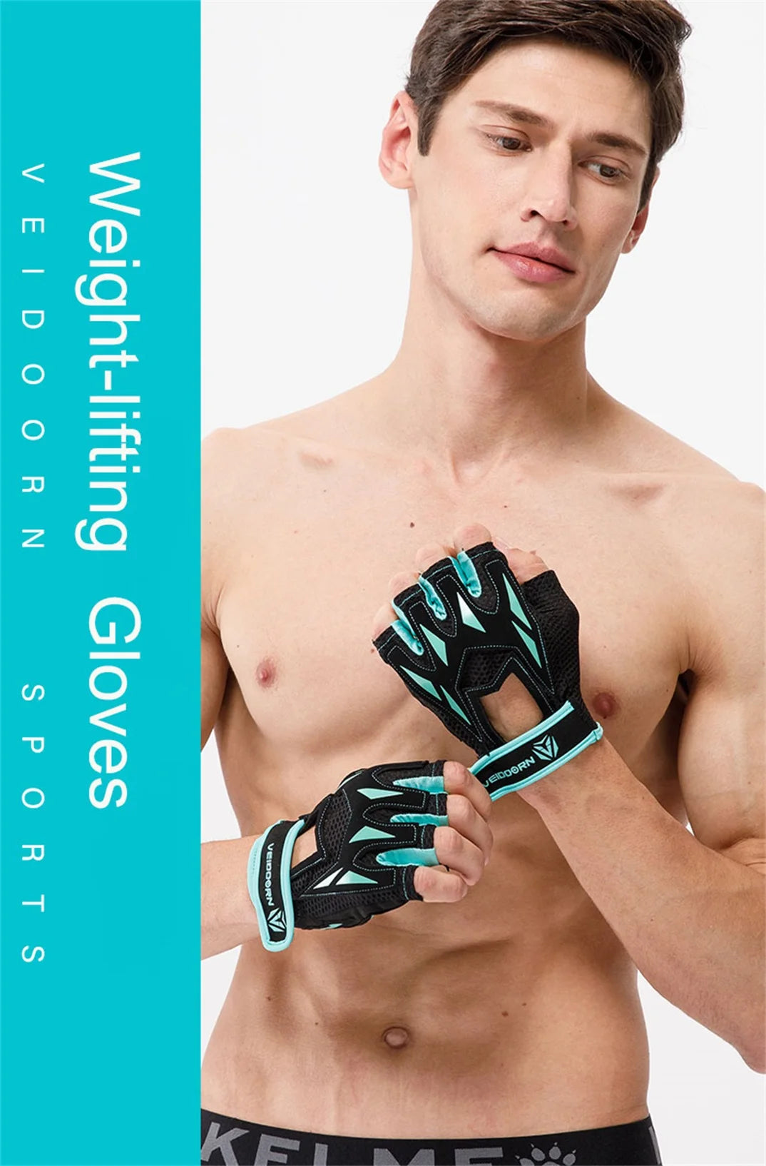 Gym Gloves for Weight Lifting Half Finger Breathable Anti Slip