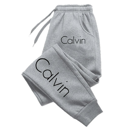 Casual Printed Sports Running Trousers  Drawstring Solid Sweatpants Unisex Gym Wear