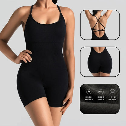 Yoga Sets Gym Jumpsuits Sports Overalls Active Wear Fitness Clothing Workout Clothes for Short Outfits
