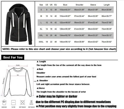 Autumn/Winter New Comfortable Women's Personalized Fashion Sports Hoodie Long Sleeve Drawstring Pocket Zipper Coat