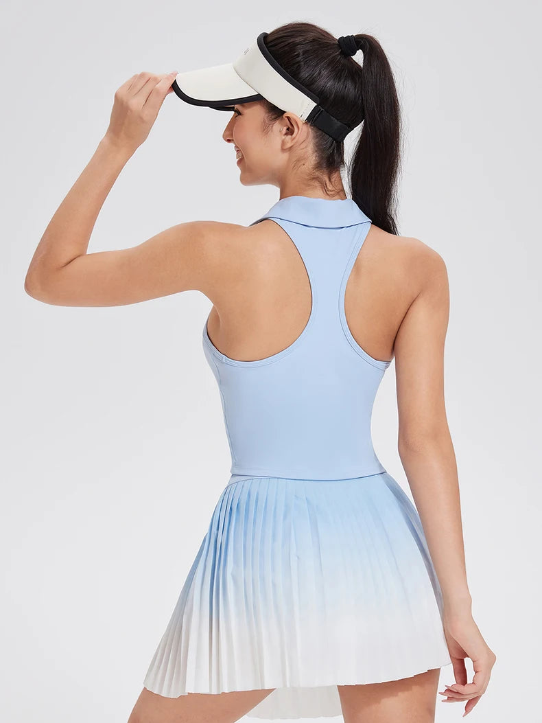 Golf Mini Skirt High Waist Pleated Tennis Sport Skirt Pocket  Fitness Casual Skorts