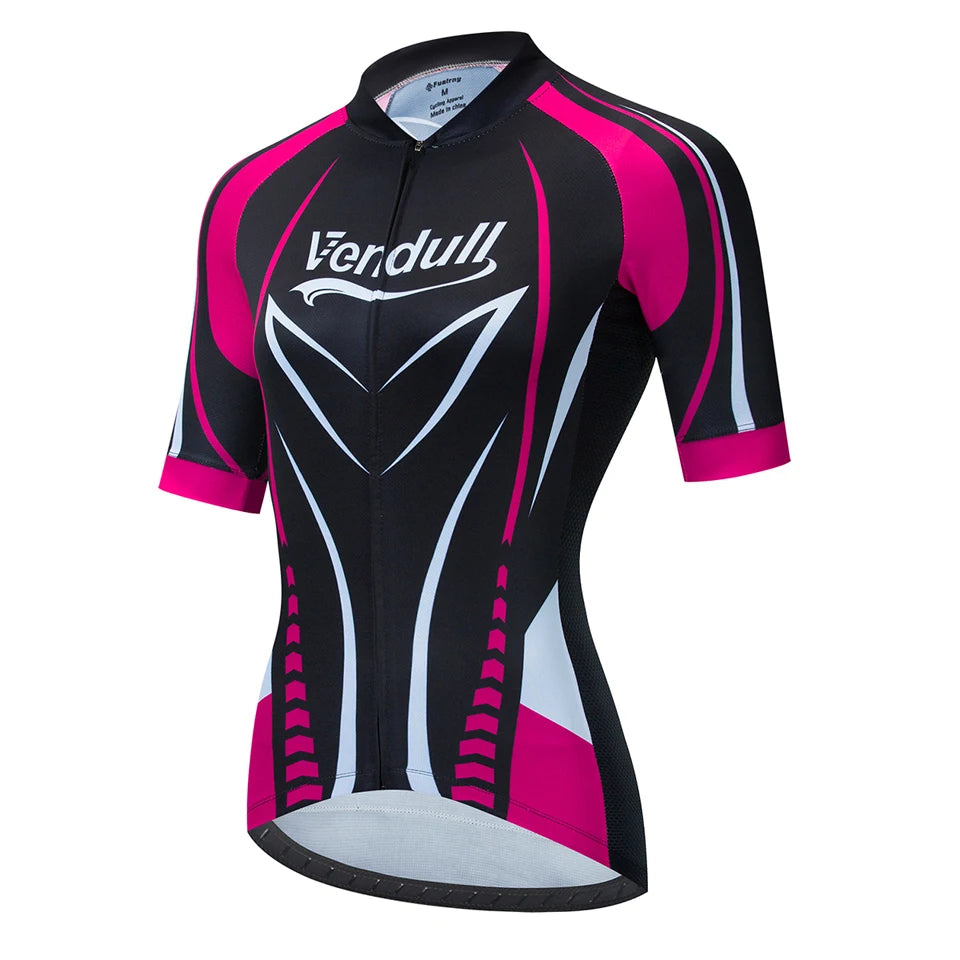 Women Cycling Jersey Tops Summer Racing Short Sleeve MTB Bike Jersey Shirt