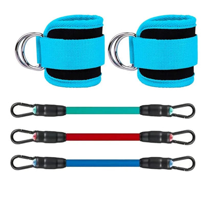 Ankle Straps Resistance Bands Set , Ankle Weight Yoga Elastic Fitness Band