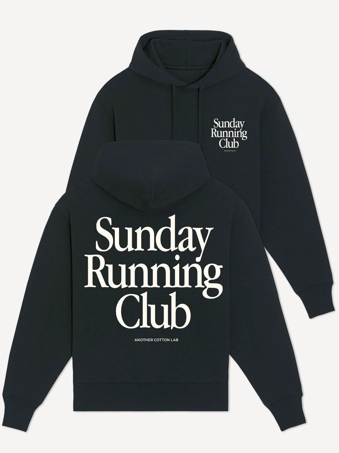 Sunday Running Club Oversized Hoodie Warm in Autumn Winter Thick Fleece Warmth Pullover