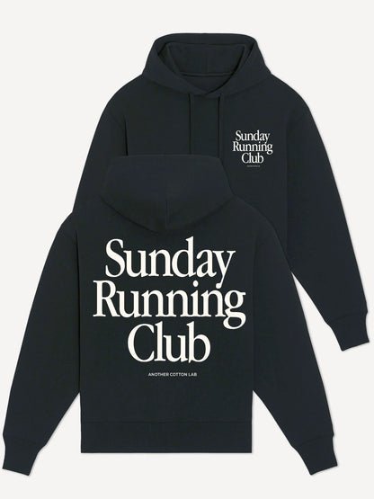 Sunday Running Club Oversized Hoodie Warm in Autumn Winter Thick Fleece Warmth Pullover