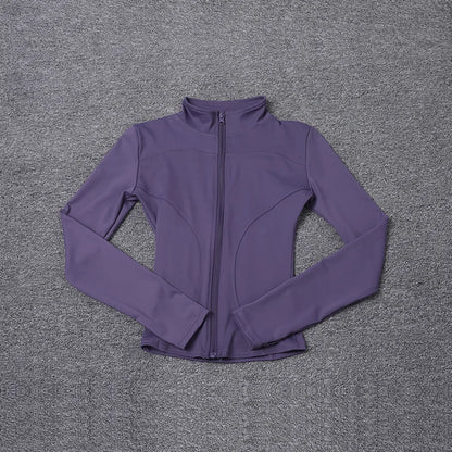Women Sport Jacket Long Sleeve Shirt Workout Gym Training Clothing Yoga Sportswear