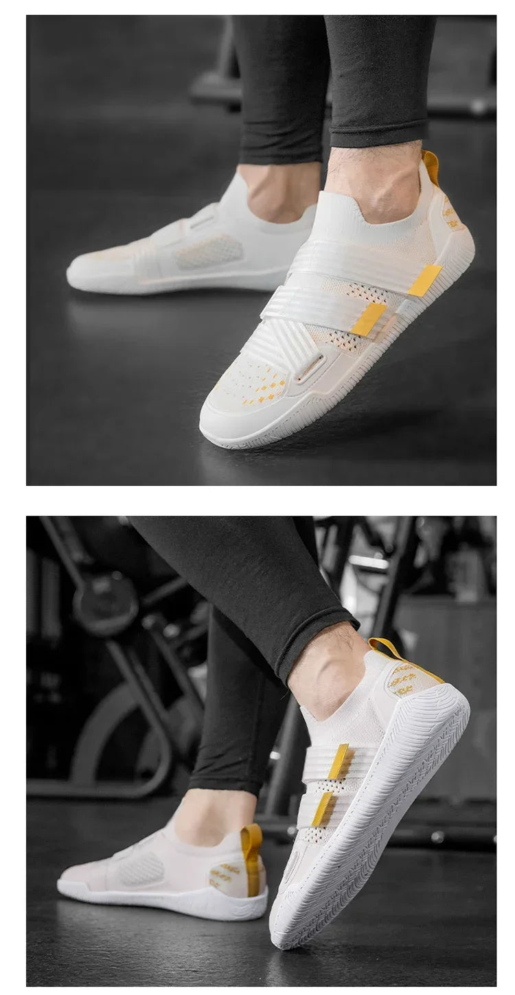 Training Lightweight Sneakers Unisex Weightlifting Hook and Loop Squat Shoes