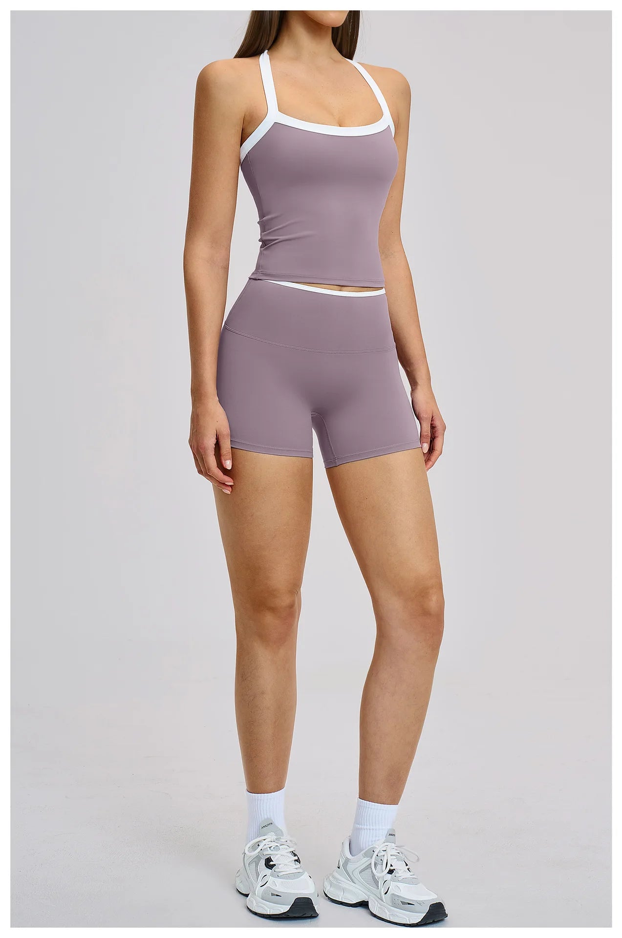Yoga Set for Women Tight-fitting Gym Outfit Sportswear Yoga Vest Running Shorts Fitness Clothes