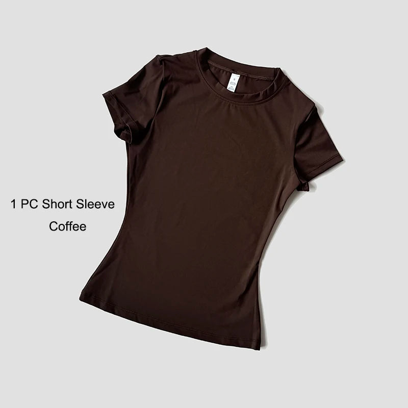 Sports Sets Fitness Hip-lifting Tight Top Short Sleeve