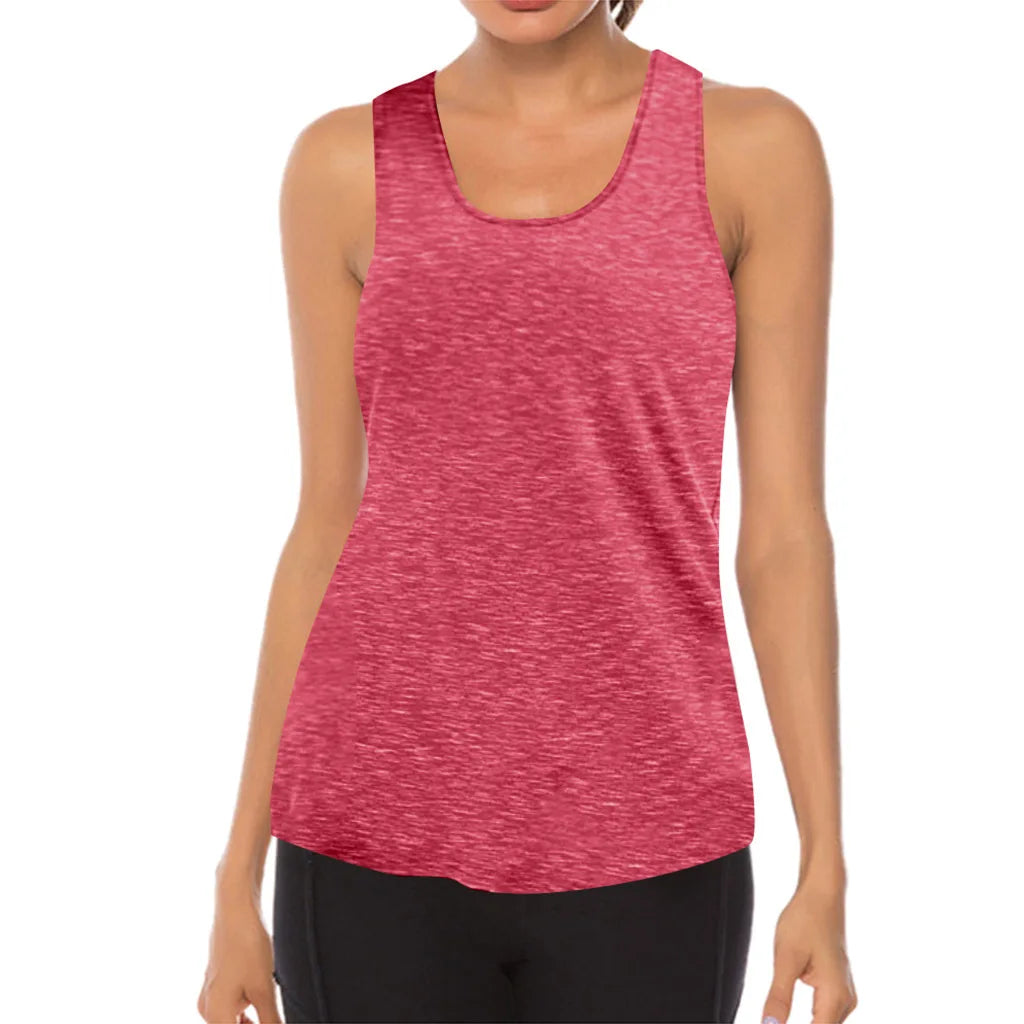 Yoga Sexy Tank Tops Breathable Sleeveless T-shirt Gym Fitness