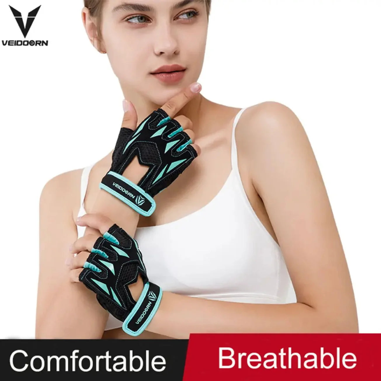 Gym Gloves for Weight Lifting Half Finger Breathable Anti Slip