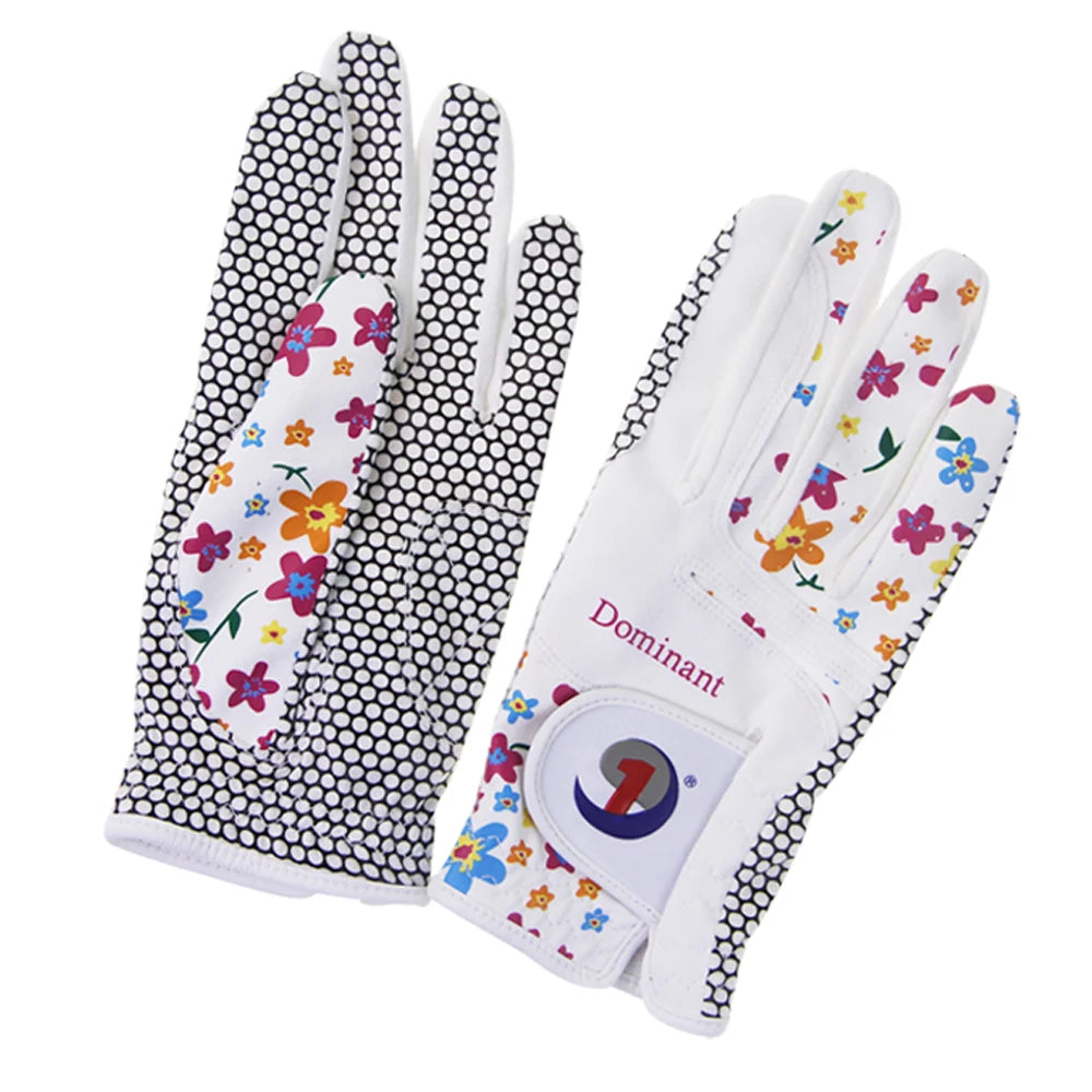 1Pair Golf Gloves  Leather Soft  Durable Gloves Anti-skid Breathable Sports Gloves