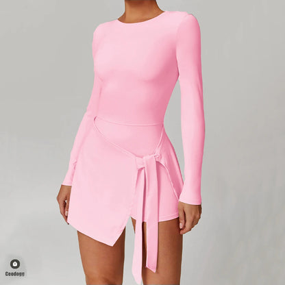 Tennis Dress for Women with Built in Shorts Athletic Dresses Sleeveless Boat Neck Active Workout Skort Dress