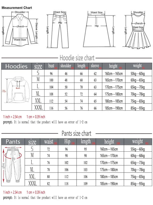 .A casual sports outfit consisting of a long-sleeved hooded t-shirt and elastic-waist pants.
