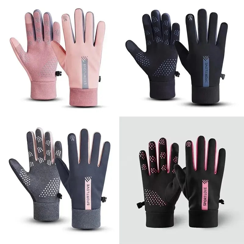 Winter Gloves Women Cycling Bike Thermal Fleece Cold Resistance Wind Waterproof