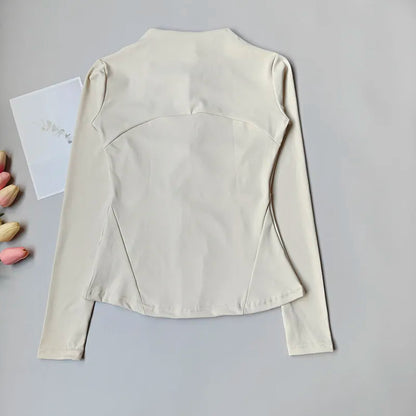 Quick Dry Workout Jacket, Slim Fit Long Sleeve Fitness Top, Breathable for Professional Training