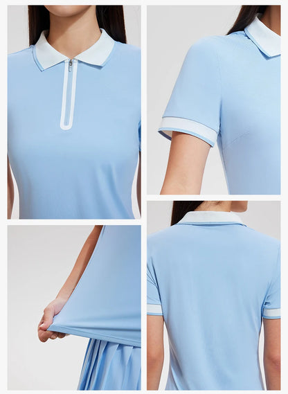 Women Short Sleeve Golf Wear Fashion Lady Top Sports Tennis T Shirts