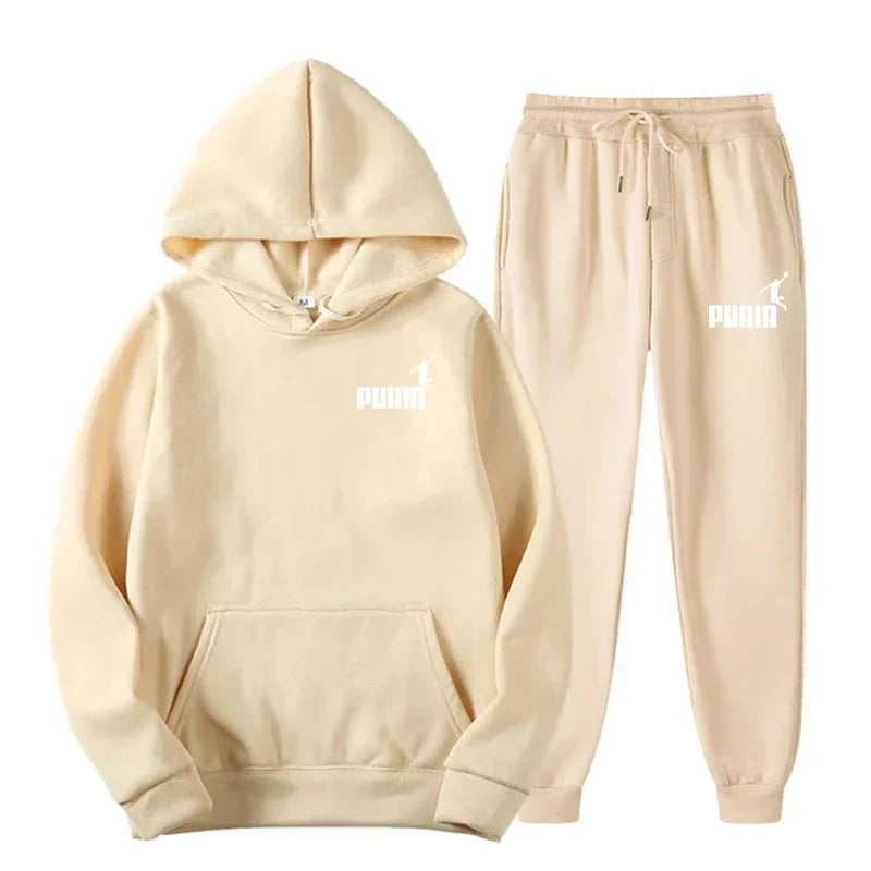 New Men's and Women's Hoodies Fashion Street Casual Set Autumn/Winter Sportswear+Pants Multi Color Set