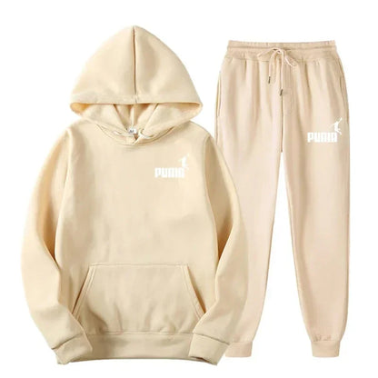 New Men's and Women's Hoodies Fashion Street Casual Set Autumn/Winter Sportswear+Pants Multi Color Set