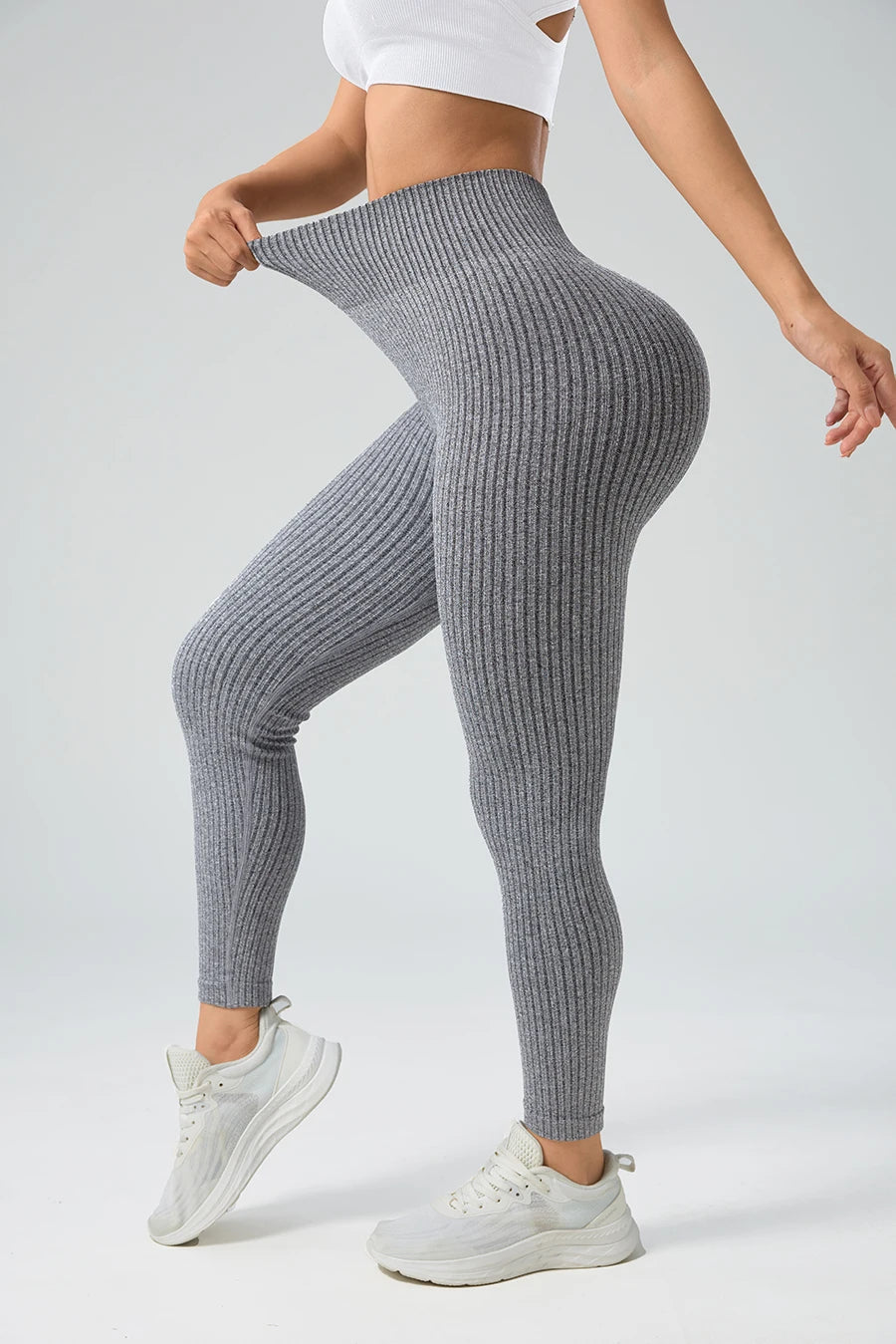Women Sports Leggings Seamless Yoga Pants w/Tummy Control