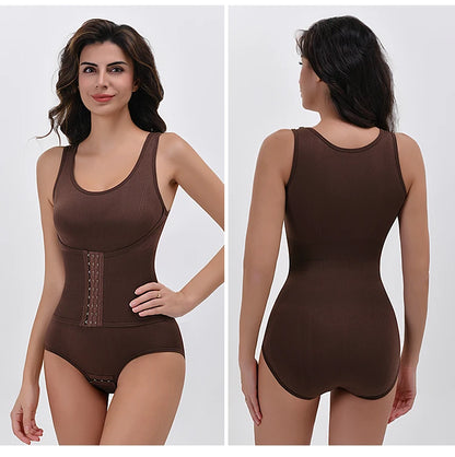 Bodysuit Shapewear Double Breasted Tummy Control Body Shaper Postpartum Slimming Woman Waist Trainer Flat Belly  Comfort Corset