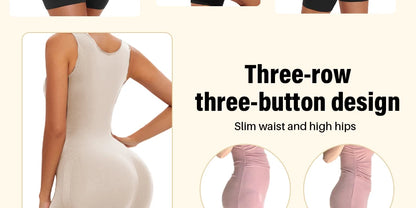 Sexy Bodysuits Full Coverage Shapewear Thigh Slim Body Suit Wide Shoulder Body Shaper Jumpsuit Seamless