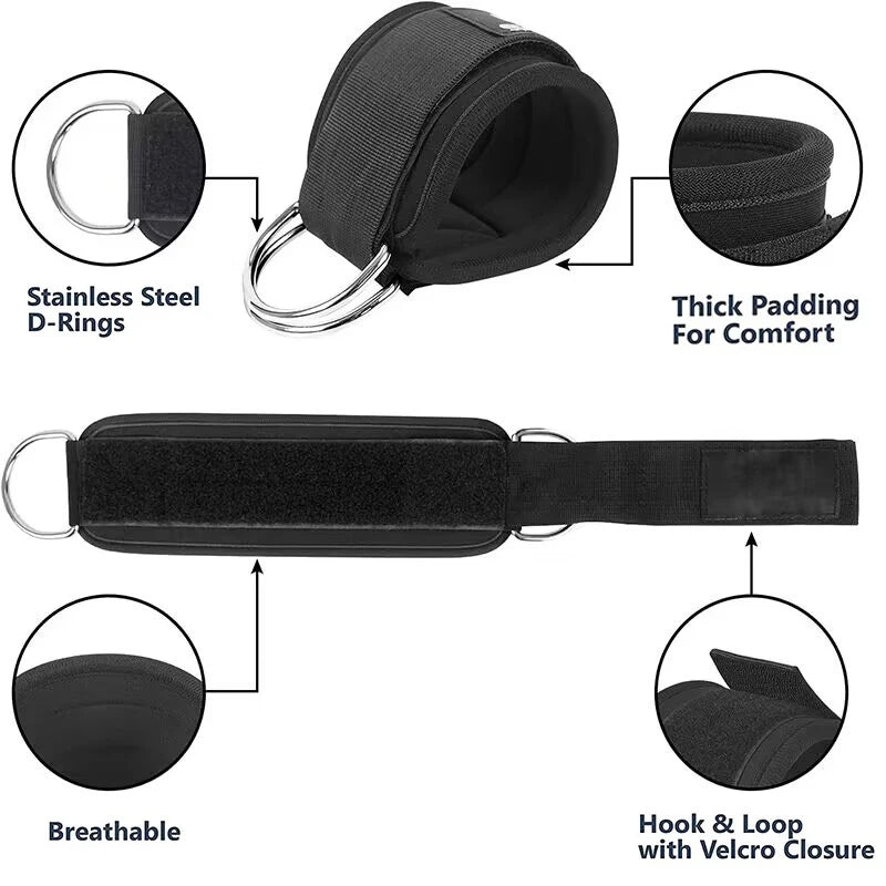 Ankle Straps Resistance Bands Set , Ankle Weight Yoga Elastic Fitness Band