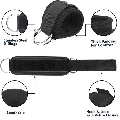 Ankle Straps Resistance Bands Set , Ankle Weight Yoga Elastic Fitness Band