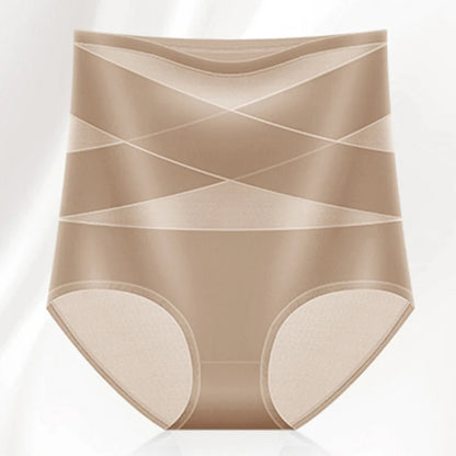 Women's highwaisted postpartum silk pants with abdominal lifting and shaping girdle
