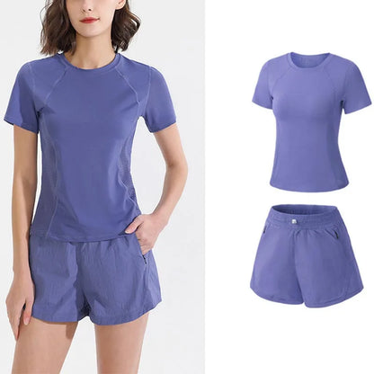 Yoga Wear Sport High Waist Short Pocket Sportswear Fitness Outfit Push Up Quick Drying