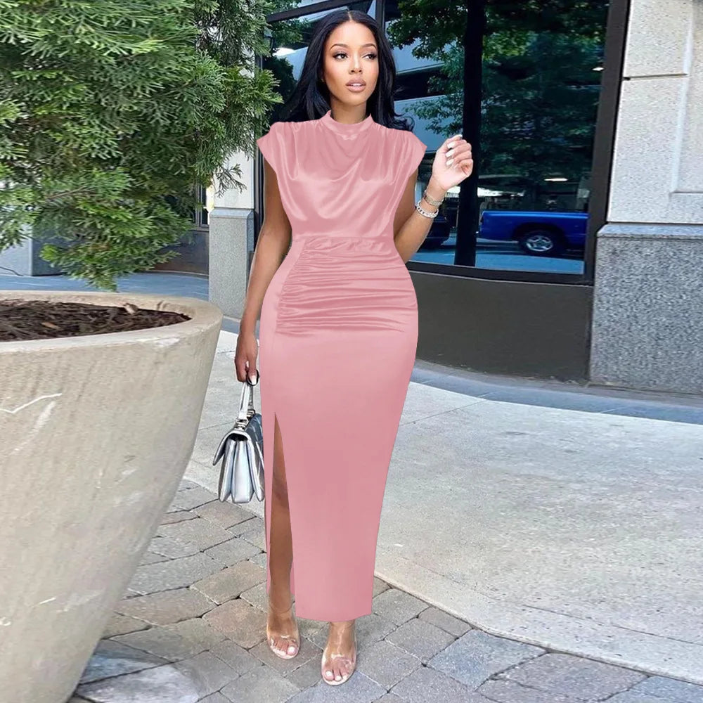 women's casual dresses draped fashion Woman clothes long prom female evening dresses elegant party dresses