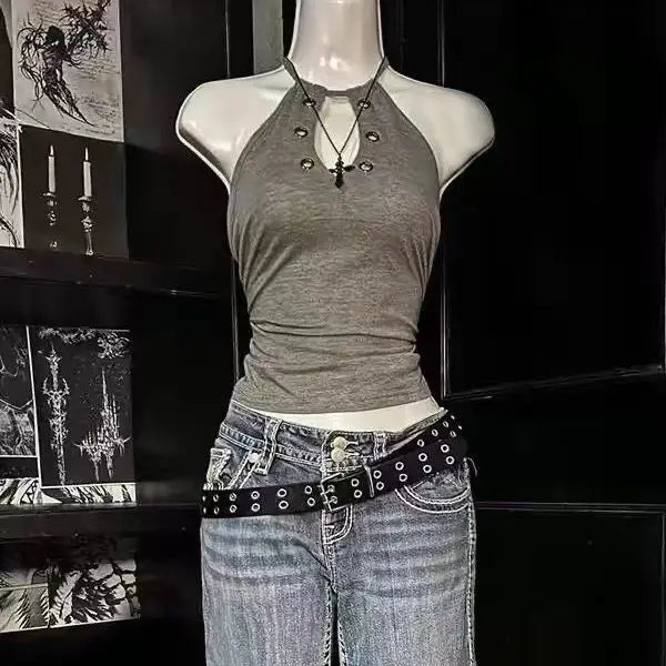 Vintage Sweet Spicy Tees Sleeveless Slim Fit Tank Crop Tops
