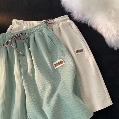 silk Shorts Breathable comfortable Quick drrying Knee length Loose casual Pants
