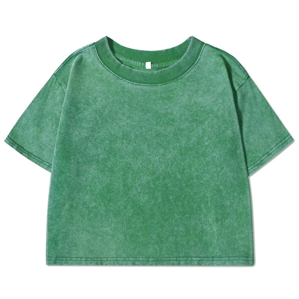 Solid Color Slim Casual Sport Short Sleevel Retro T-shirt