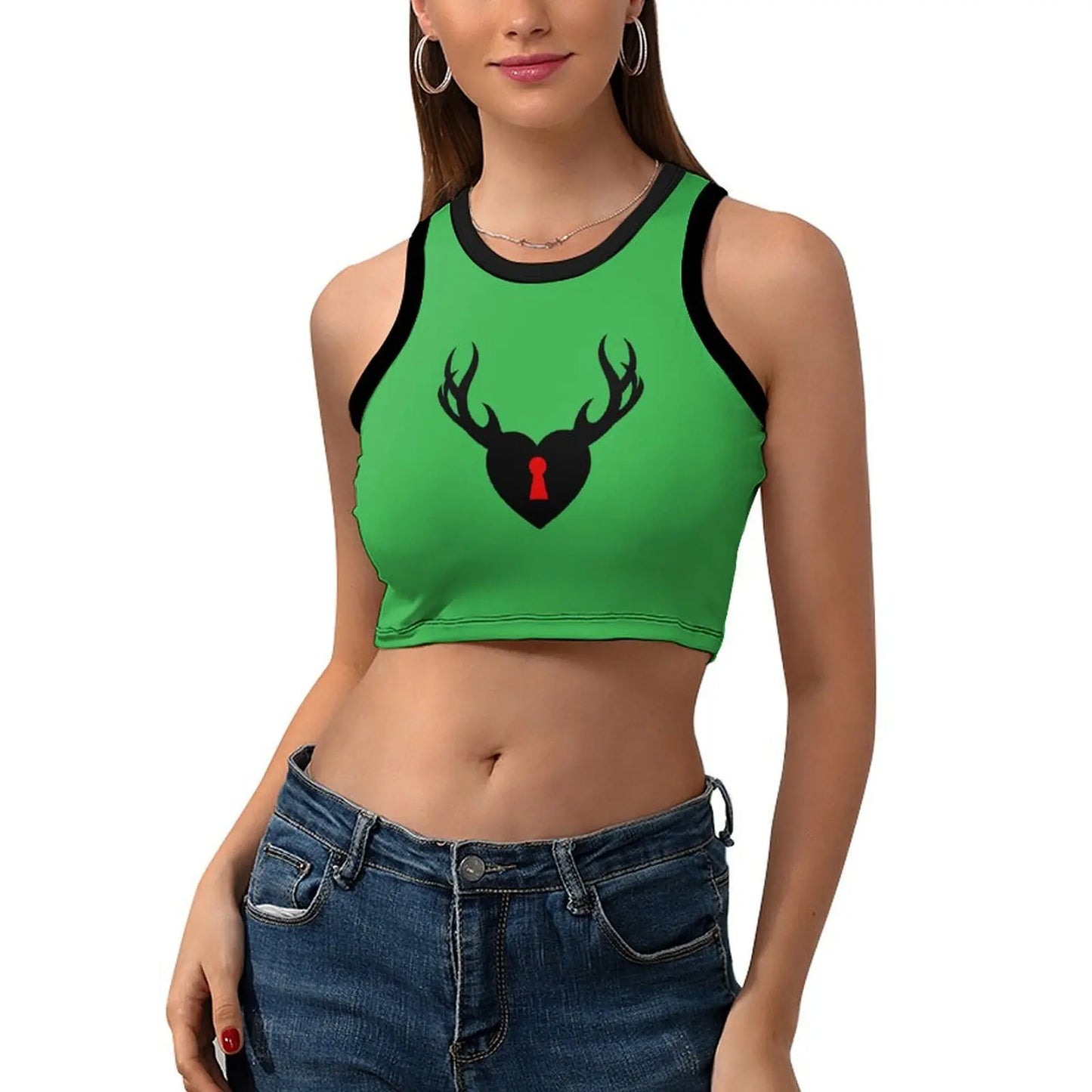 Sports Crop Tank Tops for Women Cropped Racerback  Sleeveless Gym Shirts
