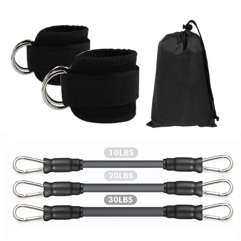 Ankle Straps Resistance Bands Set , Ankle Weight Yoga Elastic Fitness Band