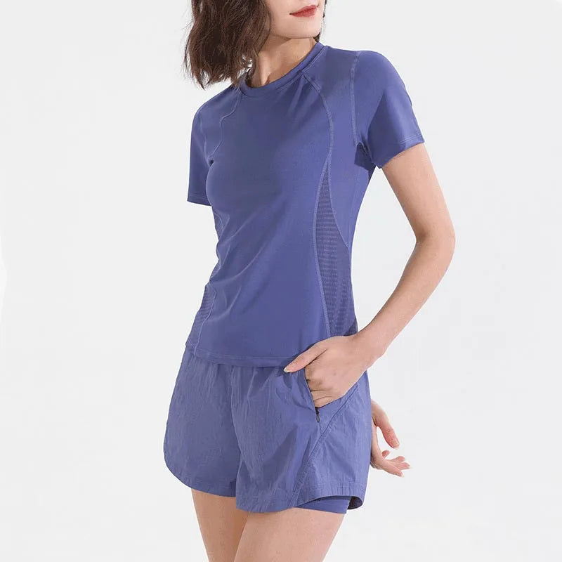 Yoga Wear Sport High Waist Short Pocket Sportswear Fitness Outfit Push Up Quick Drying