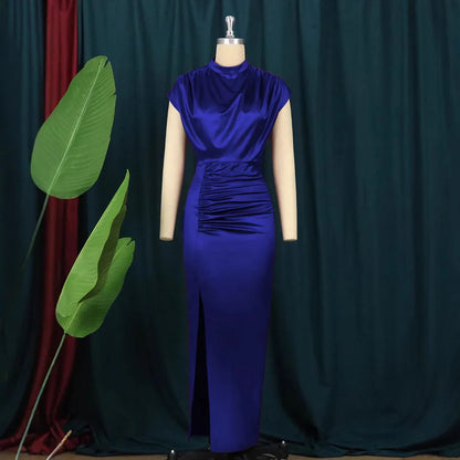 women's casual dresses draped fashion Woman clothes long prom female evening dresses elegant party dresses