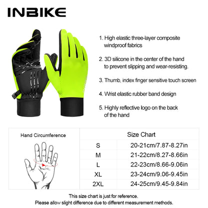 Winter Cycling Gloves for Women Warm Fleece Biking Glove for Riding Waterproof Touchscreen Accessories