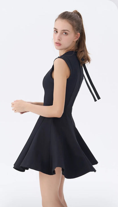 Women Golf Dress Summer Sleeveless Black Sports Dresses Outdoor Slim Fit Sexy Beige Black Outfit Women Clothing