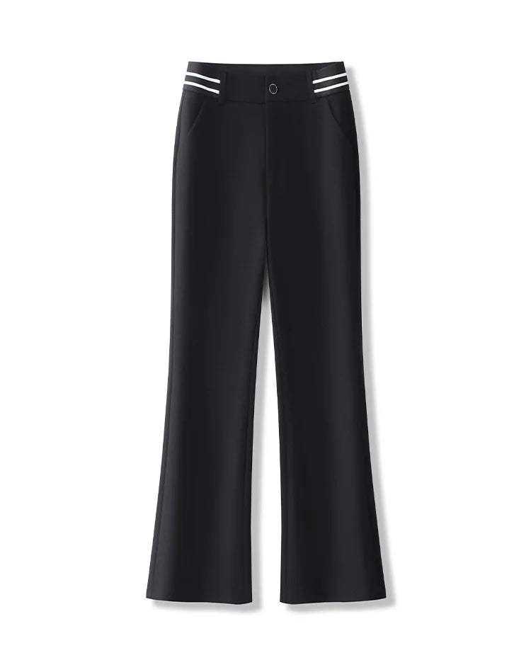Golf Pants  Bell Bot High Waist Slim Fit Elastic Micro Flared Versatile Slimming Suit Pants