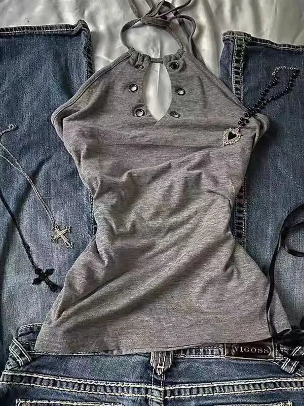 Vintage Sweet Spicy Tees Sleeveless Slim Fit Tank Crop Tops